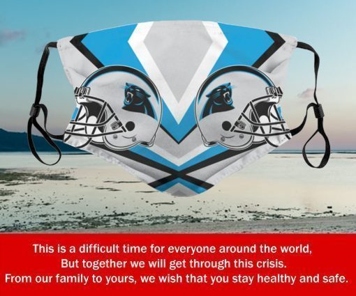 American Football Team Carolina Panthers Face Mask PM2.5 - Face Mask Archives PM2.5