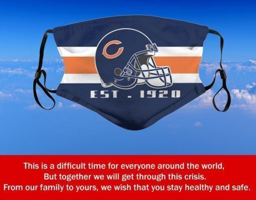Football Team Chicago Bears Face Mask Filter Face Mask Activated Carbon – Filter Face Mask Activated Carbon