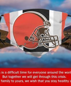 American Football Team Cleveland Browns Face Mask Filter Face Mask Activated Carbon – Adults Mask PM2.5