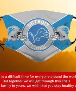 American Football Team Detroit Lions Face Mask Filter Face Mask Activated Carbon – Adults Mask PM2.5