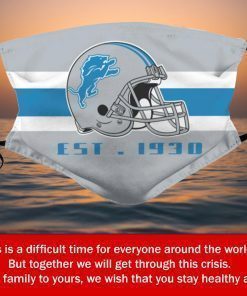American Football Team Detroit Lions Face Mask PM2.5 – Filter Face Mask Activated Carbon