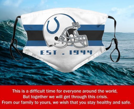 American Football Team Indianapolis Colts Face Mask – Filter Face Mask Activated Carbon PM2.5