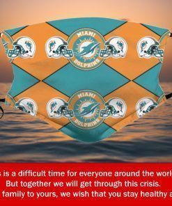 American Football Team Miami Dolphins Face Mask PM2.5 – Filter Face Mask Activated Carbon PM2.5