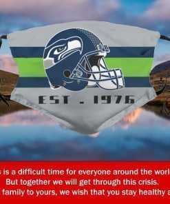 American Football Team Seattle Seahawks Face Mask – Filter Face Mask Activated Carbon