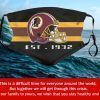 Football Team Washington Redskins Face Mask PM2.5 – Filter Face Mask Activated Carbon PM2.5