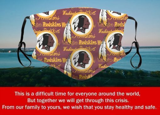 American Football Team Washington Redskins Face Mask PM2.5 – Filter Face Mask Activated Carbon