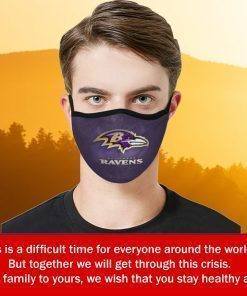 Baltimore Ravens Filter Face Mask Activated Carbon
