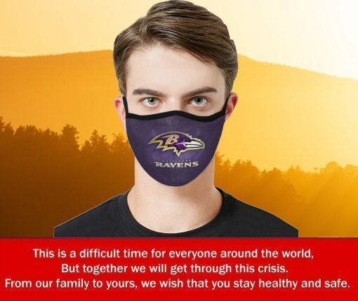 Baltimore Ravens Filter Face Mask Activated Carbon