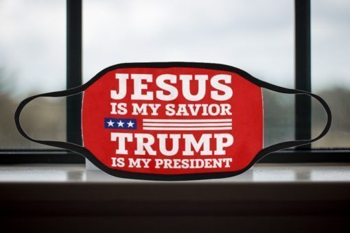 Jesus Is My Savior Trump is my president For Face Mask - Make America Great Again Face Mask Filter PM2.5 - US Flag