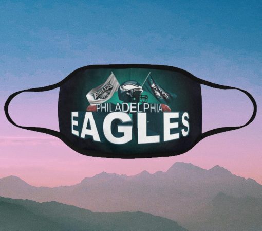 Logo Philadelphia Eagles Face Mask Antibacterial Fabric