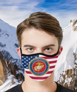 USMC Marine Corps Face Mask Filter filter PM2.5 - Marine Corps United States - Flag Face Mask