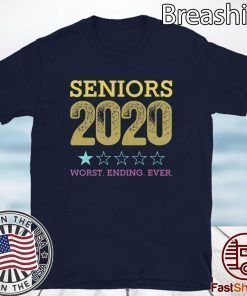 Class Of 2020 Graduation Quarantined Tee Shirts - Seniors 2020 Worst Ending Ever Shirt -