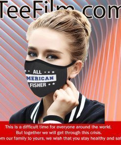 4th July American Fisher Fishing Angler Funny Gift Face Masks