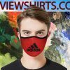 Red And Black Color Adidas Cloth Face Mask