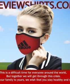 Red And Black Color Adidas Cloth Face Mask