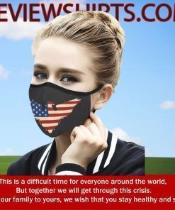 Eagle Silhouette With America Flag US Cloth Face Mask