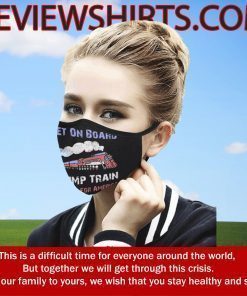 Get On Board The Trump Train Victory For America Flag US Cloth Face Mask