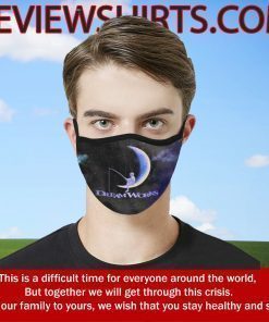 Logo DreamWorks And little boy sitting fishing Face Mask