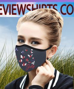 Butter Fly 4th of July - Independence Day - Freedom USA - Butterfly USA Flag - 4th Of July Face Masks