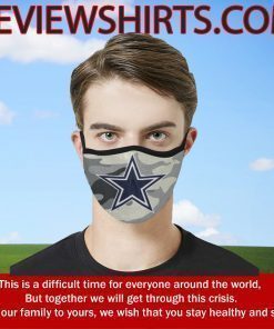 Dallas Cowboys Camo High Quality Face Mask