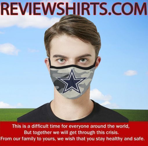 Dallas Cowboys Camo High Quality Face Mask