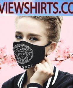 Versace Black Fabric Face Mask