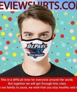 FAN DEPAUL BLUE DEMONS CLOTH FACE MASK