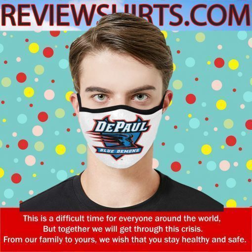 FAN DEPAUL BLUE DEMONS CLOTH FACE MASK