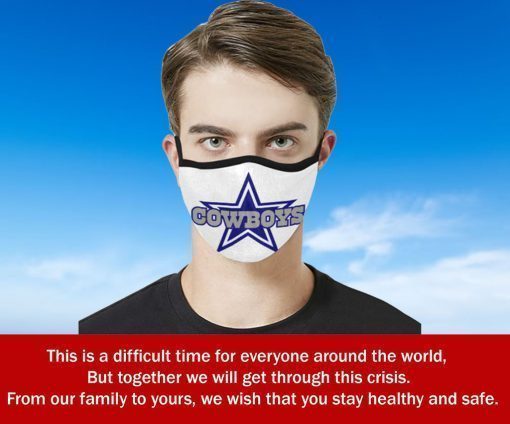 Dallas Cowboys Cloth Face Mask Activated Carbon