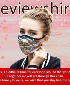 Eagle Harley Davidson American Flag US Cloth Face Mask