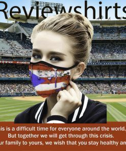 Grunge and Splatter Puerto Rico Flag Cloth Face Mask US