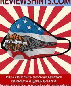 Harley Davidson America Flag Cloth Face Mask