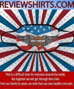 Harley Davidson America Flag Cloth Face Mask