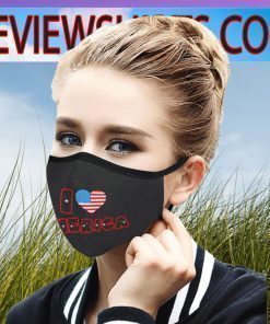 I love America Tee 4th of July USA Cloth Face Masks