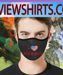 I love America Tee 4th of July USA Cloth Face Masks