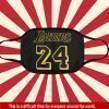 Kobe Bryant 24 Cloth Face Mask US - Logo Lakers