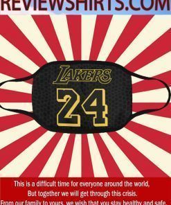 Kobe Bryant 24 Cloth Face Mask US - Logo Lakers