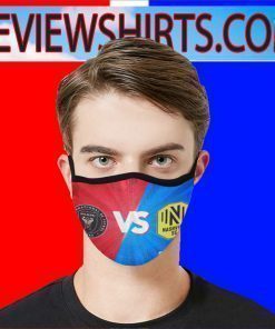 Logo Inter Miami VS Nashville SC FC Fighter Face Mask