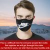Logo Nike Face Mask Antibacterial Fabric For Sale