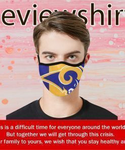 Los Angeles Rams Face Mask Filter Activated Carbon PM 2.5