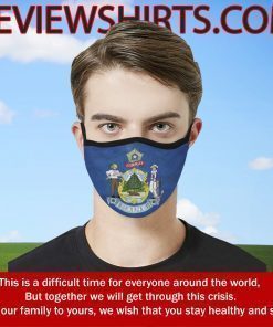 Maine State Flag Face Mask - Maine 2020 Cloth Face Mask