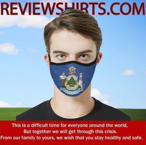 Maine State Flag Face Mask - Maine 2020 Cloth Face Mask