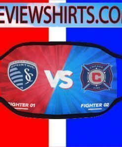FC Sporting Kansas City VS Chicago Fire Face Masks