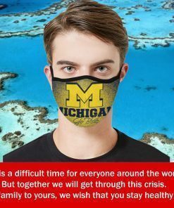 Michigan Wolverines Face Mask Activated Carbon
