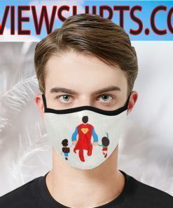 Superman back transparent Face Mask Gift Father's Day