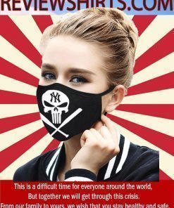 Skull NY Yankees Cloth Face Mask
