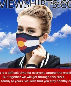 Falg Colorado State Cloth Face Mask