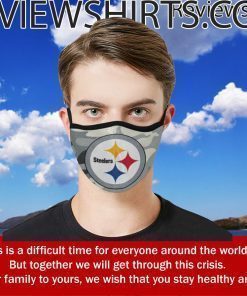 Pittsburgh Steelers Camo Cloth Face Mask