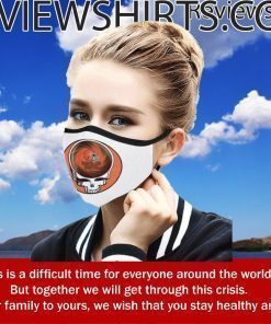 SKULL LOGO CLEVELAND BROWNS CLOTH FACE MASK