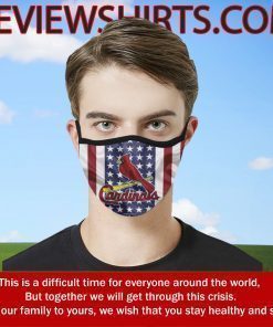 Logo St Louis Cardinals US Flag Face Mask